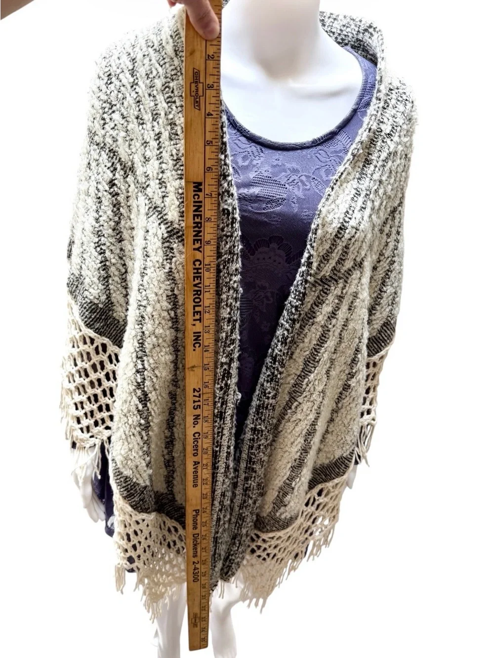 Anthropologie Angel Of The North Fringed Wrap Shawl Poncho